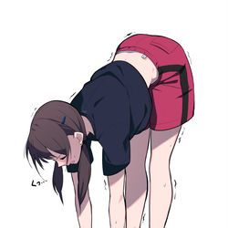 This is a pixiv picture whose title is 体が柔らかい子（自称）.