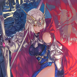 This is a pixiv picture whose title is 女騎士.
