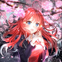 This is a pixiv picture whose title is 桜の下で五月と.