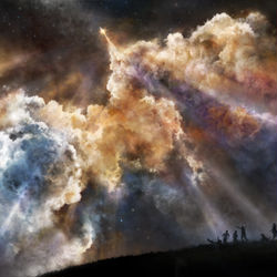 This is a pixiv picture whose title is 宙へ届け、この想い！.