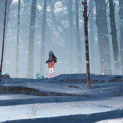 This is a pixiv picture whose title is 217番道路.