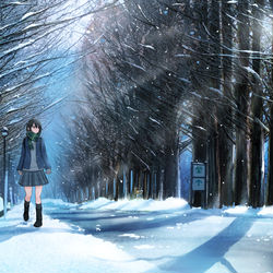 This is a pixiv picture whose title is メタセコイア並木.