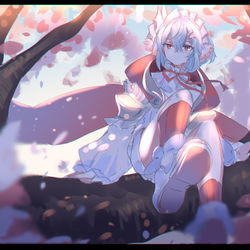 This is a pixiv picture whose title is 卯月の少年.