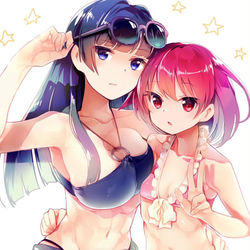 This is a pixiv picture whose title is 【百合】 菫照菫ラクガキまとめ24.