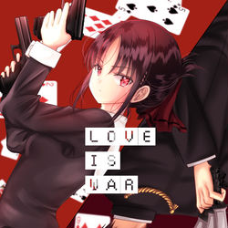 This is a pixiv picture whose title is 恋は戦争.