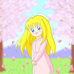 This is a pixiv picture whose title is 春風のワンピースを着てみました.