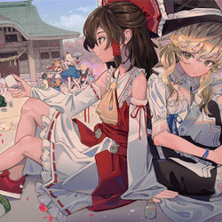 This is a pixiv picture whose title is 花見.