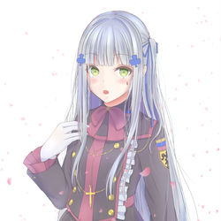 This is a pixiv picture whose title is ドルフロ　HK416 軍服ワンピース.