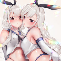 This is a pixiv picture whose title is 洗礼を受ける久川双子.