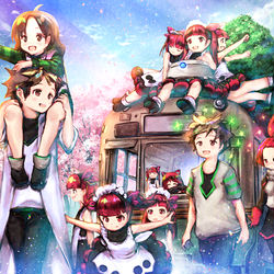 This is a pixiv picture whose title is 花見クサ.