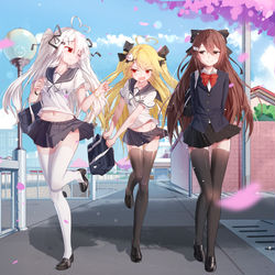 This is a pixiv picture whose title is 茶会 上学~.