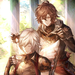This is a pixiv picture whose title is 休憩.