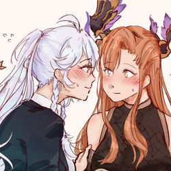 This is a pixiv picture whose title is gbf 百合 <3.