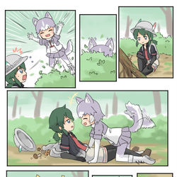 This is a pixiv picture whose title is 背包與家犬朋友.