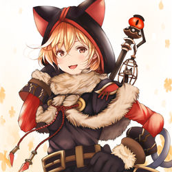 This is a pixiv picture whose title is 黒猫道士ジータ.