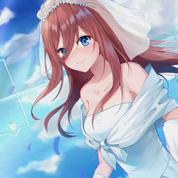 This is a pixiv picture whose title is 花嫁三玖.