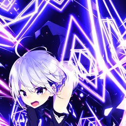 This is a pixiv picture whose title is 青魔法.