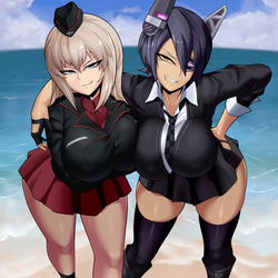 This is a pixiv picture whose title is エリカと天竜.