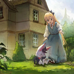 This is a pixiv picture whose title is Alice in Wonderland.
