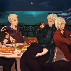 This is a pixiv picture whose title is DMC5.