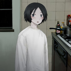 This is a pixiv picture whose title is 深夜.
