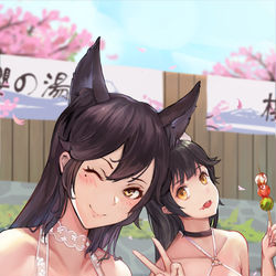 This is a pixiv picture whose title is 樱花汤.