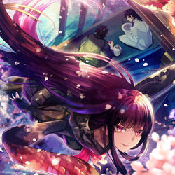 This is a pixiv picture whose title is 桜色.