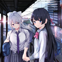 This is a pixiv picture whose title is また明日。.