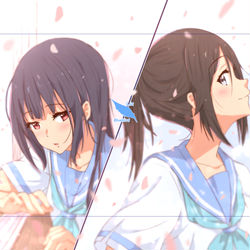 This is a pixiv picture whose title is リズと青い鳥ファンアート.