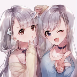 This is a pixiv picture whose title is 久川姉妹.