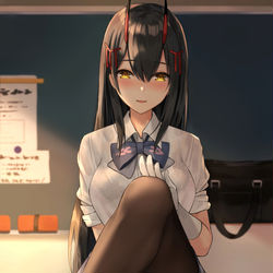 This is a pixiv picture whose title is 鈴谷と放課後の教室.