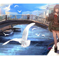 This is a pixiv picture whose title is 街歩き.