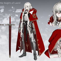 This is a pixiv picture whose title is 月桂樹の騎士ユリア（EX）.