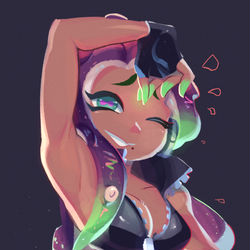 This is a pixiv picture whose title is イイダ腋見せて.