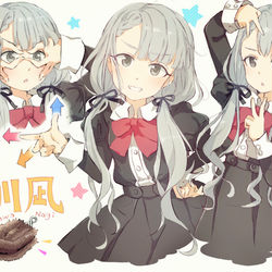 This is a pixiv picture whose title is タワシは流しへの久川凪ちゃん.