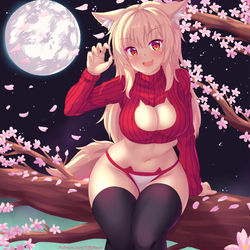 This is a pixiv picture whose title is I'm in a sakura tree!!!.