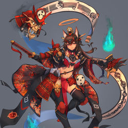This is a pixiv picture whose title is Burning T-Rex.