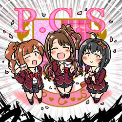 This is a pixiv picture whose title is 3人組ユニット.