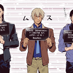 This is a pixiv picture whose title is ツイログ(赤安).