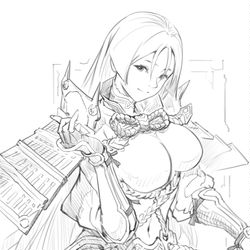 This is a pixiv picture whose title is Minamoto no Raikou.