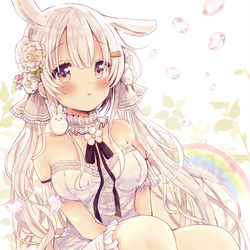 This is a pixiv picture whose title is 純白少女.