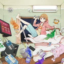 This is a pixiv picture whose title is ぬるま湯につかりつづけるために.