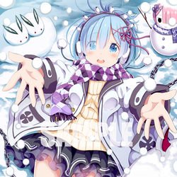 This is a pixiv picture whose title is 雪レムりん.