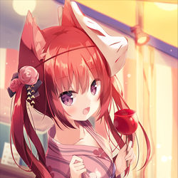 This is a pixiv picture whose title is 縁日.