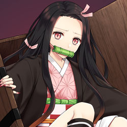 This is a pixiv picture whose title is 禰豆子.