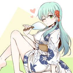 This is a pixiv picture whose title is 浴衣鈴谷.