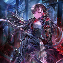 This is a pixiv picture whose title is 真紅の抗戦者・モノ.