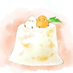 This is a pixiv picture whose title is マンゴープリンin杏仁豆腐.