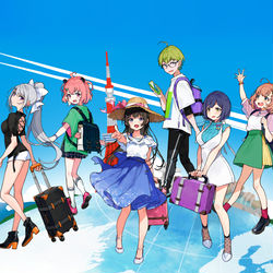 This is a pixiv picture whose title is にじさんぽ.