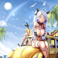 This is a pixiv picture whose title is プリンツ・オイゲンと黄色いカブトムシ.